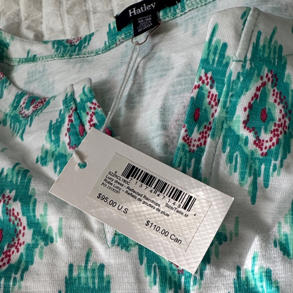 Hatley Turquoise and White Patterned Dress